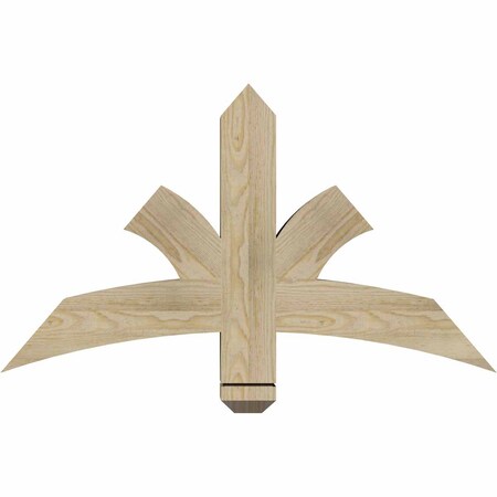 Ekena Millwork Davenport Rough Sawn Timber Gable Bracket, Douglas Fir, 36"W x 21"H x 4"D x 4"F, 14/12 Pitch GBW036X21X0404DAV00RDF